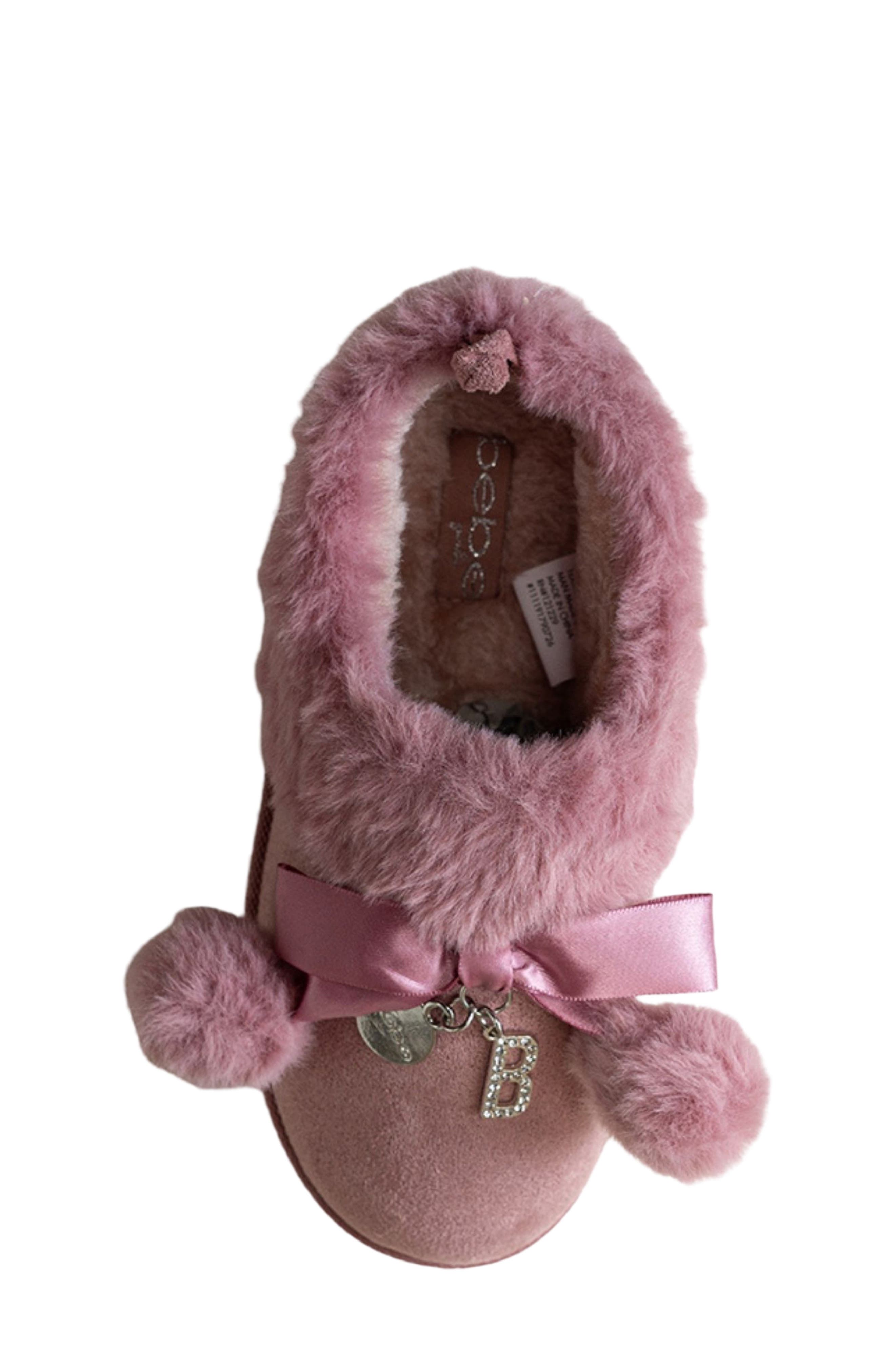 Kids' Cozy Faux Fur Slipper, Alternate, color, DARK MAUVE