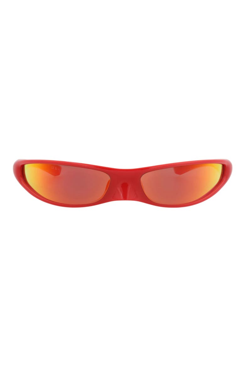 76mm Wrap Sunglasses, Main, color, RED RED RED