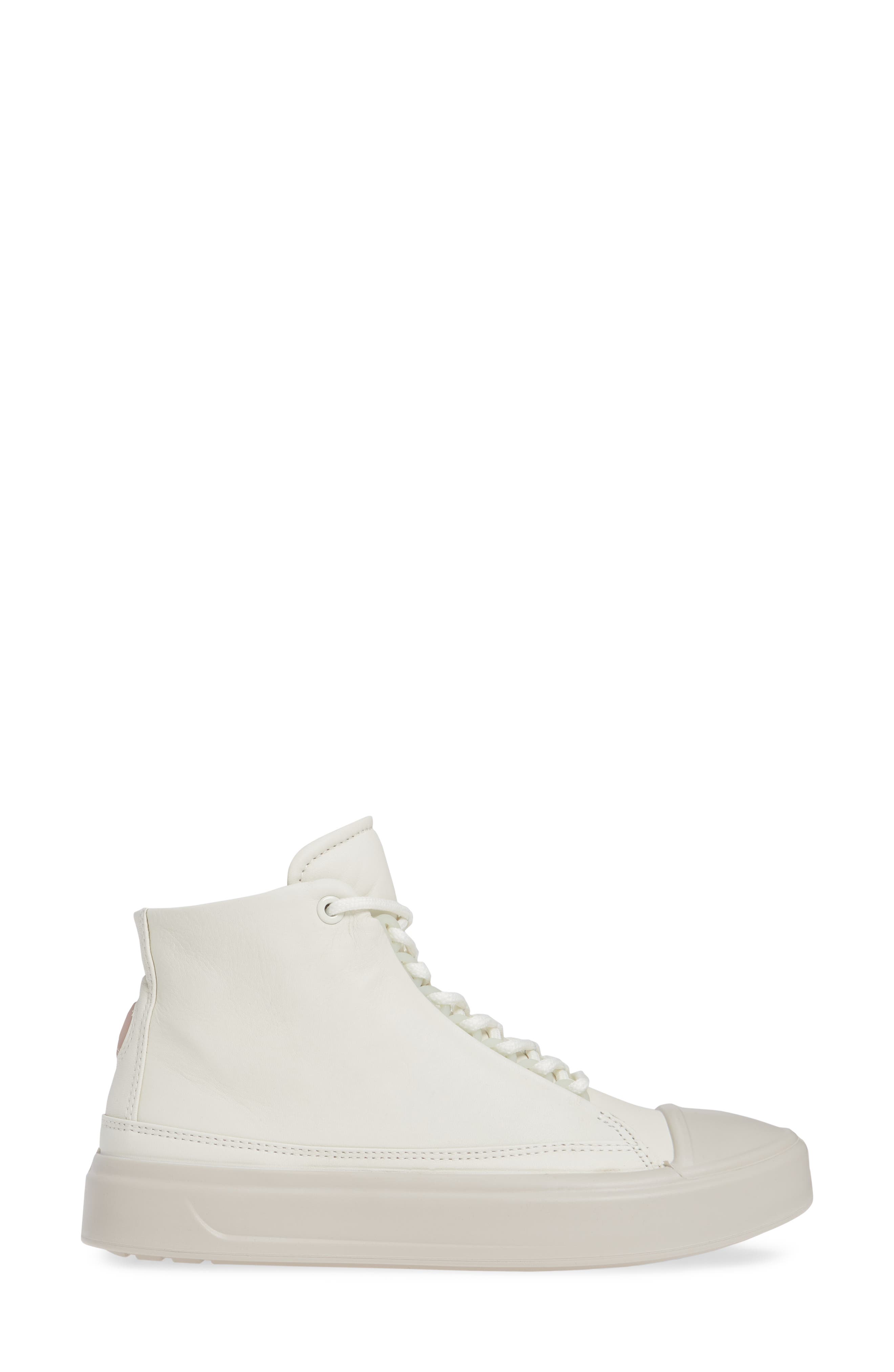 Flexure Cap Toe High Top Sneaker, Alternate, color, SHADOW WHITE LEATHER