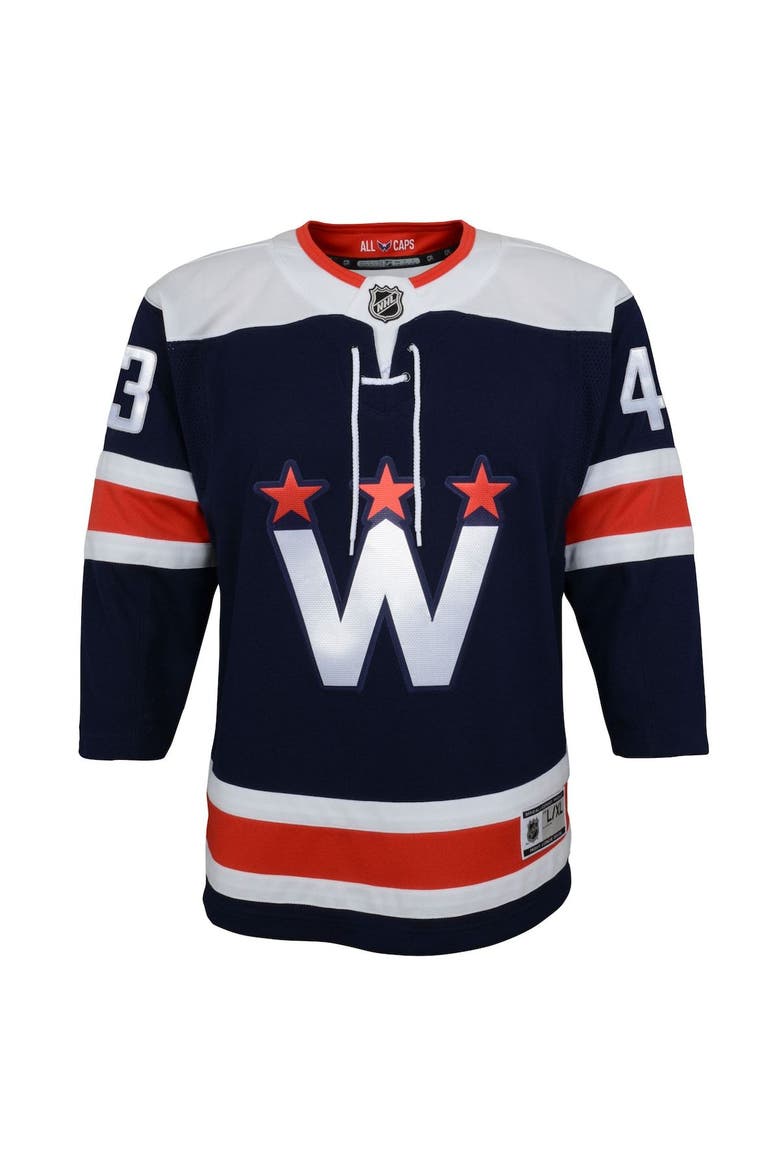 Youth Tom Wilson Navy Washington Capitals 2020/21 Alternate Premier Player Jersey, Alternate, color, Navy