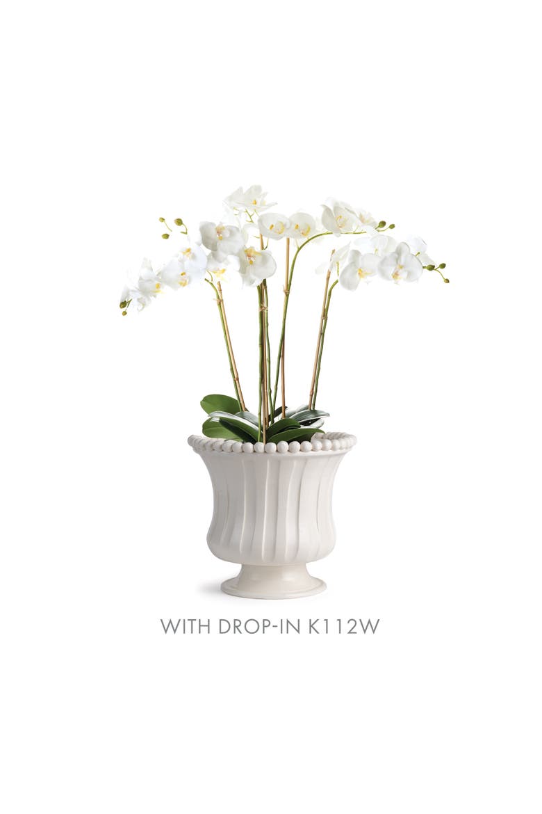 Coletta Petite Flared Vase, Alternate, color, White