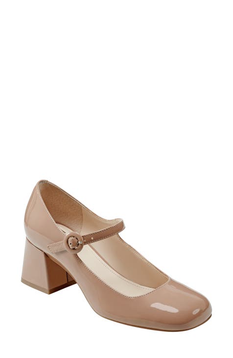 Nude mary jane shoes hotsell