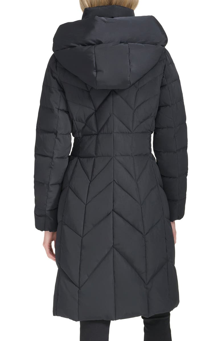 Cole Haan Signature Taffeta Puffer Coat with Quilted Zip Bib, Alternate, color, Black
