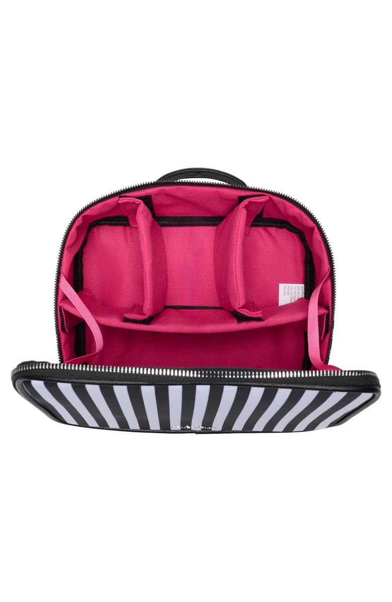 BCBG Mirrored Train Case, Alternate, color, Black Multi