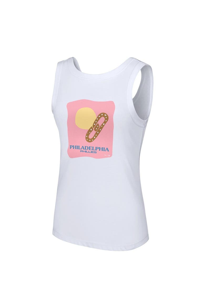 Women's Lusso Style  White Philadelphia Phillies Lindy Tank Top, Alternate, color, White
