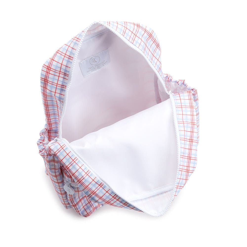 TRVL Design Classic Plaid Green Backpack, Alternate, color, 