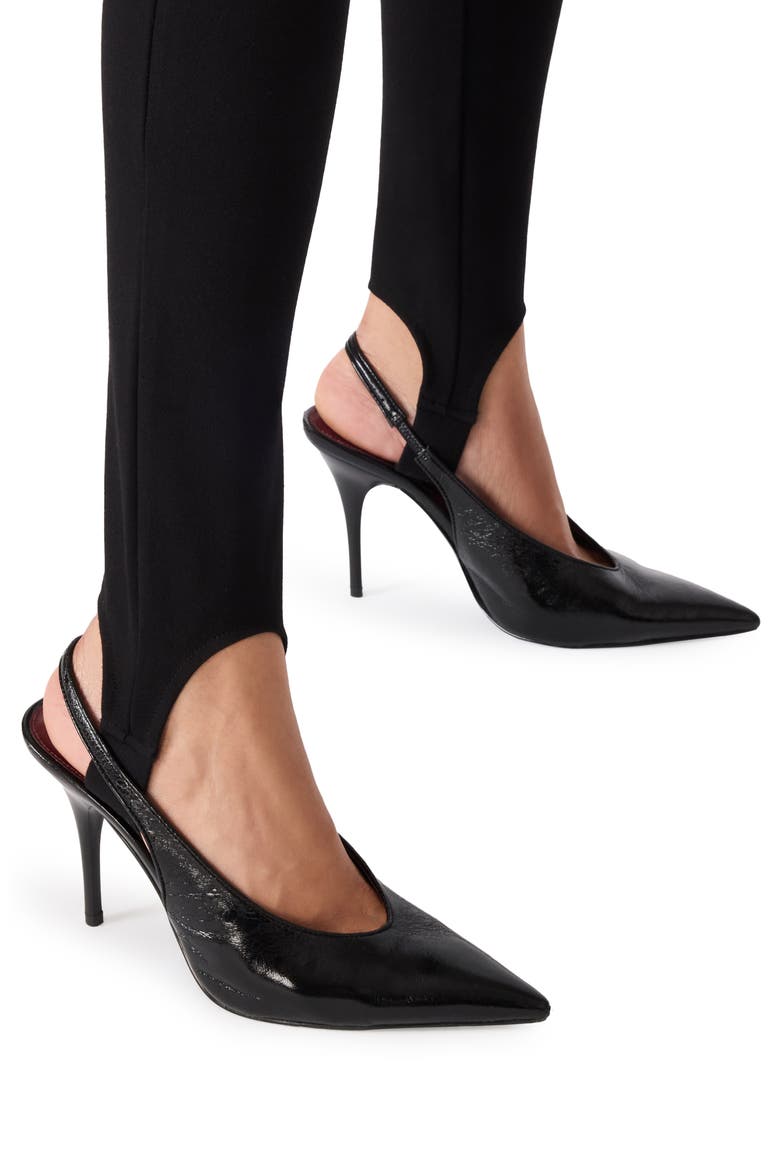 Sandrine High Waist Stirrup Pants, Alternate, color, BLACK