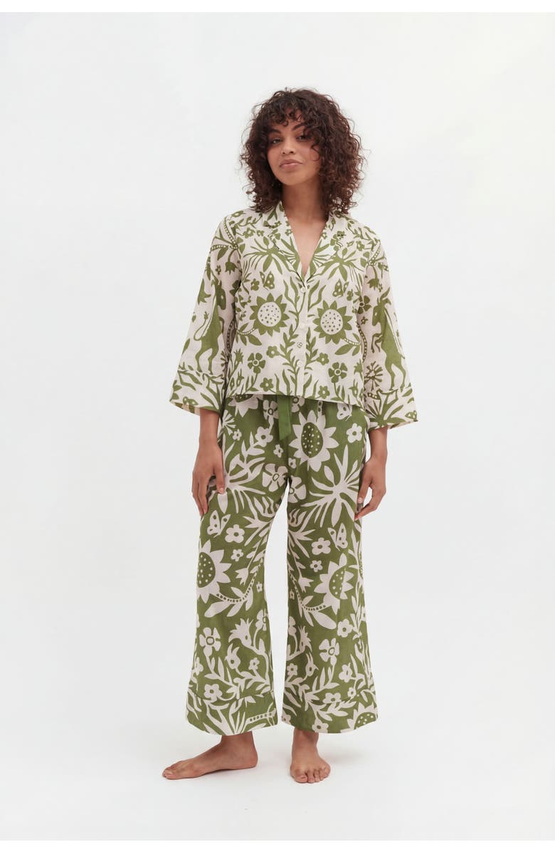 Desmond & Dempsey Boxy Shirt & Wide Leg Set, Main, color, 