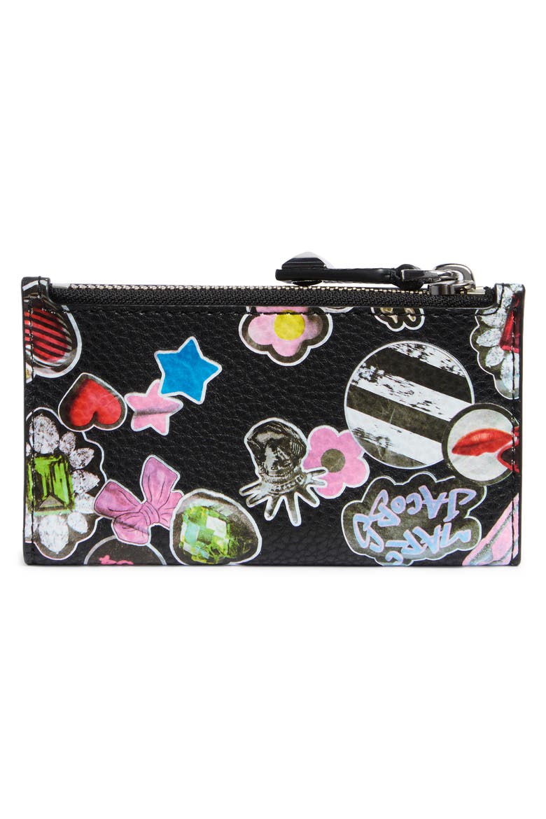 Medium Flat Wallet, Alternate, color, BLACK MULTI