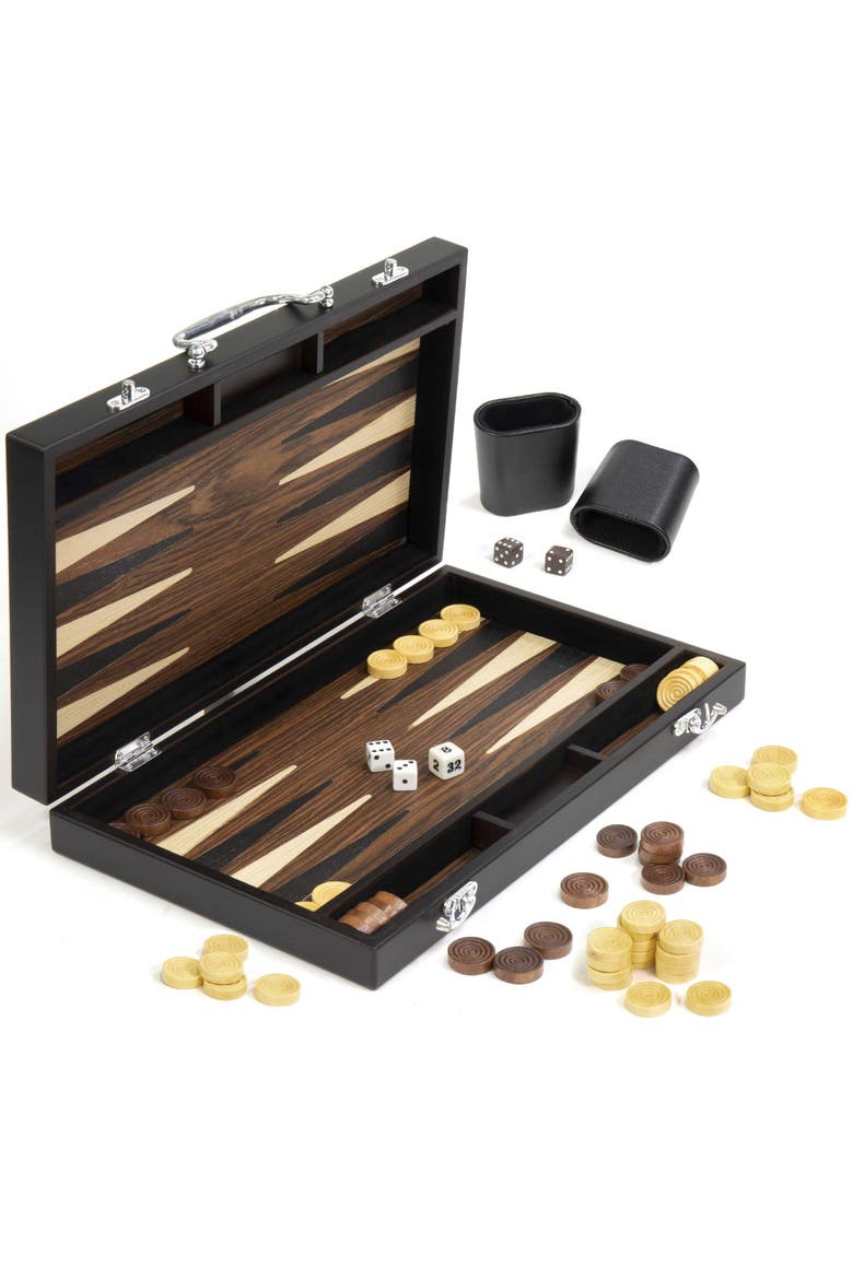 Craftsman Deluxe Wood Backgammon Game Set, Alternate, color, Multicolored