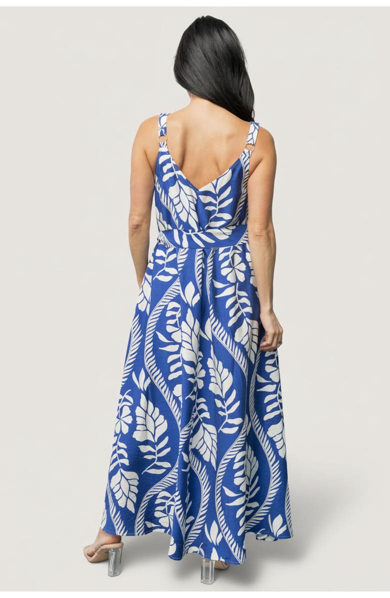 Baltic Børn Sofía Maxi Dress, Alternate, color, Cobalt + White