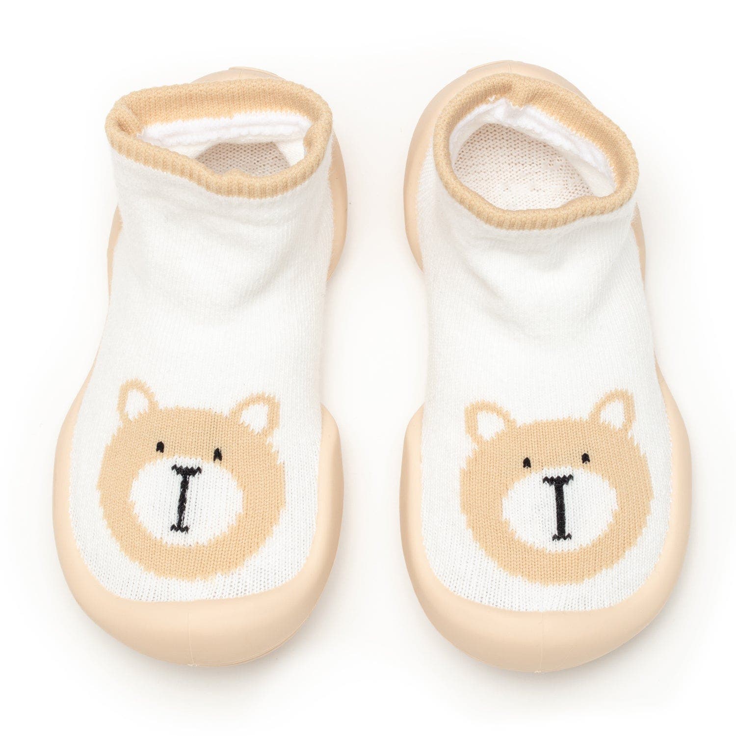 Komuello Toddler Sock Shoes - Mini Bear, Main, color, Light Beige