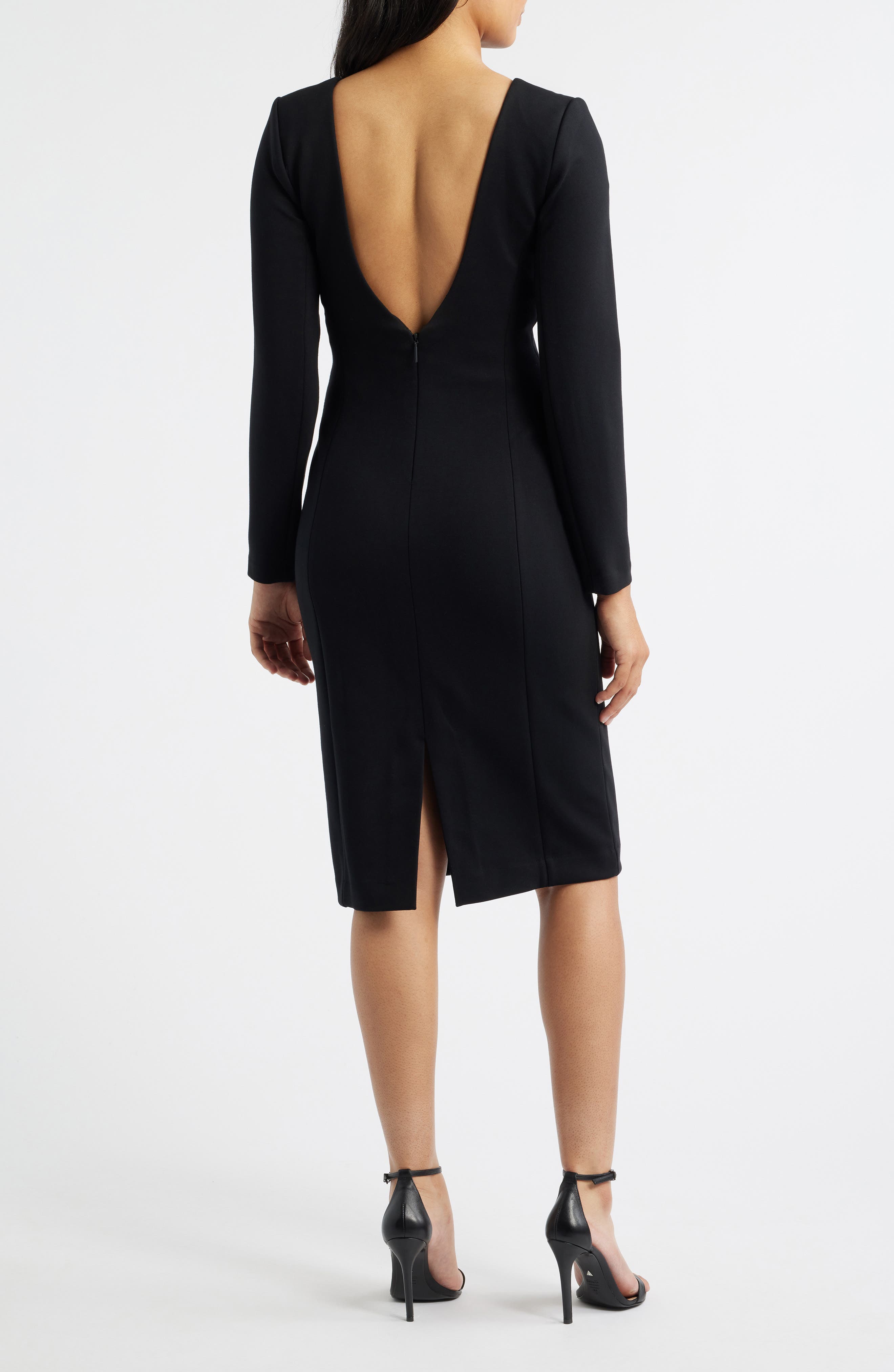 Long Sleeve Low Back Dress - image 2