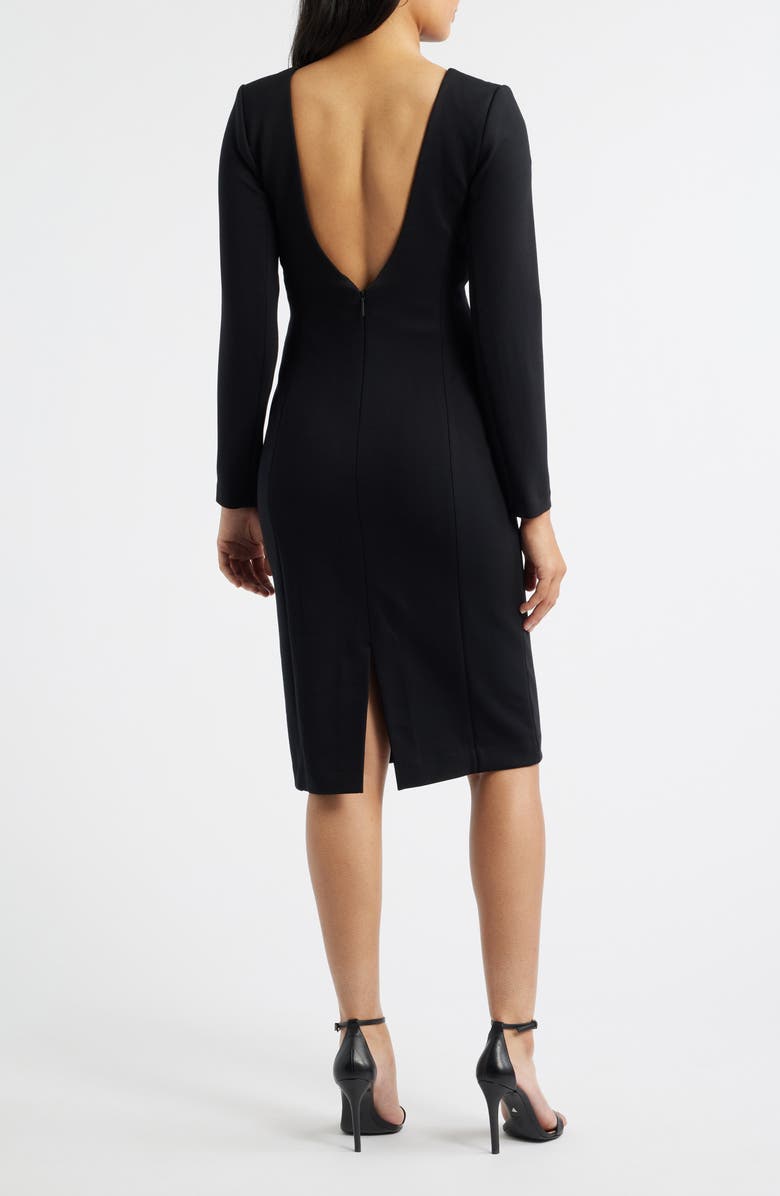 SPANX<sup>®</sup> Long Sleeve Low Back Dress, Alternate, color, Classic Black