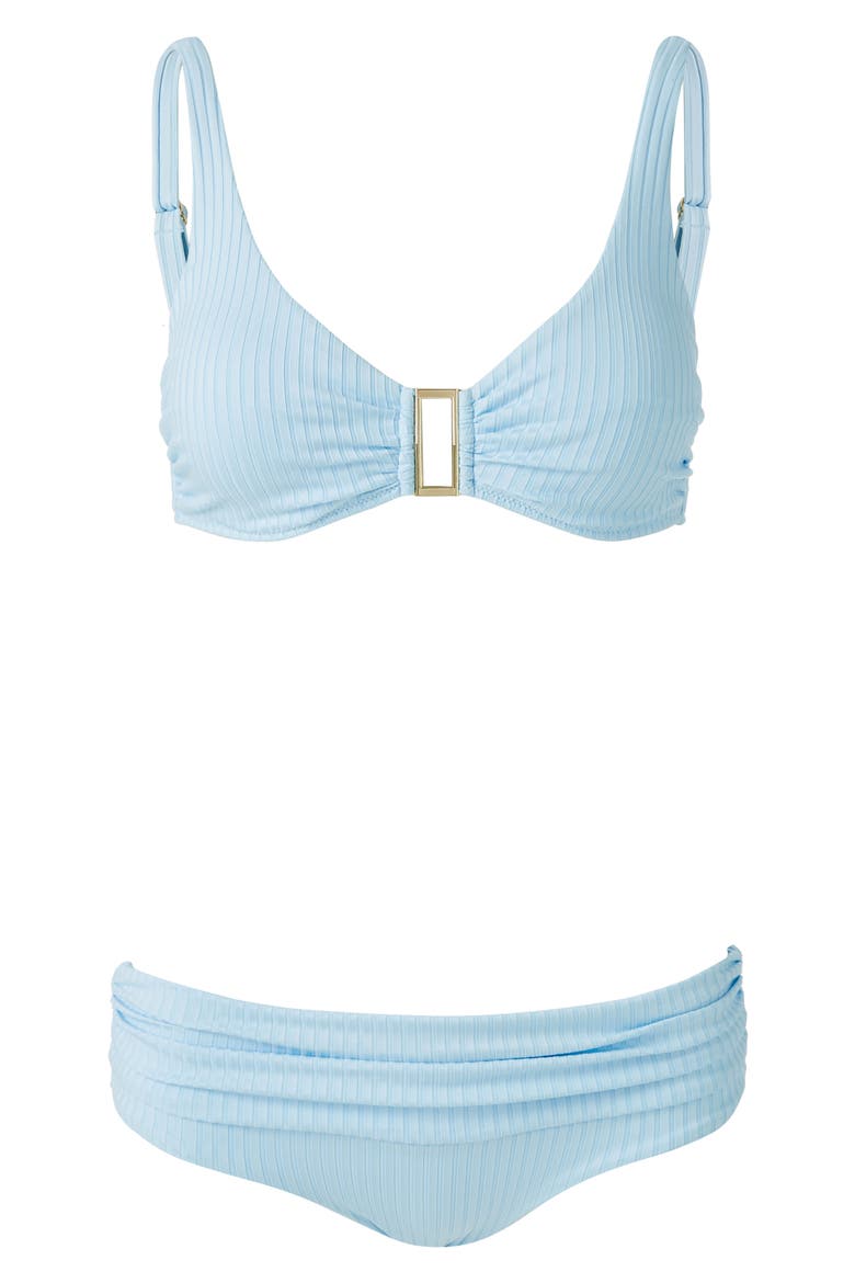 Bel Air Underwire Bikini Top, Alternate, color, SKY RIBBED