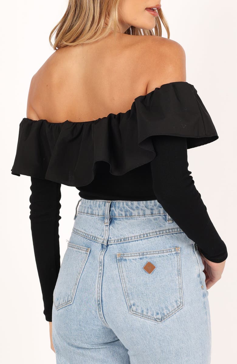 Petal & Pup Cloe Popover Off the Shoulder Top, Alternate, color, Black