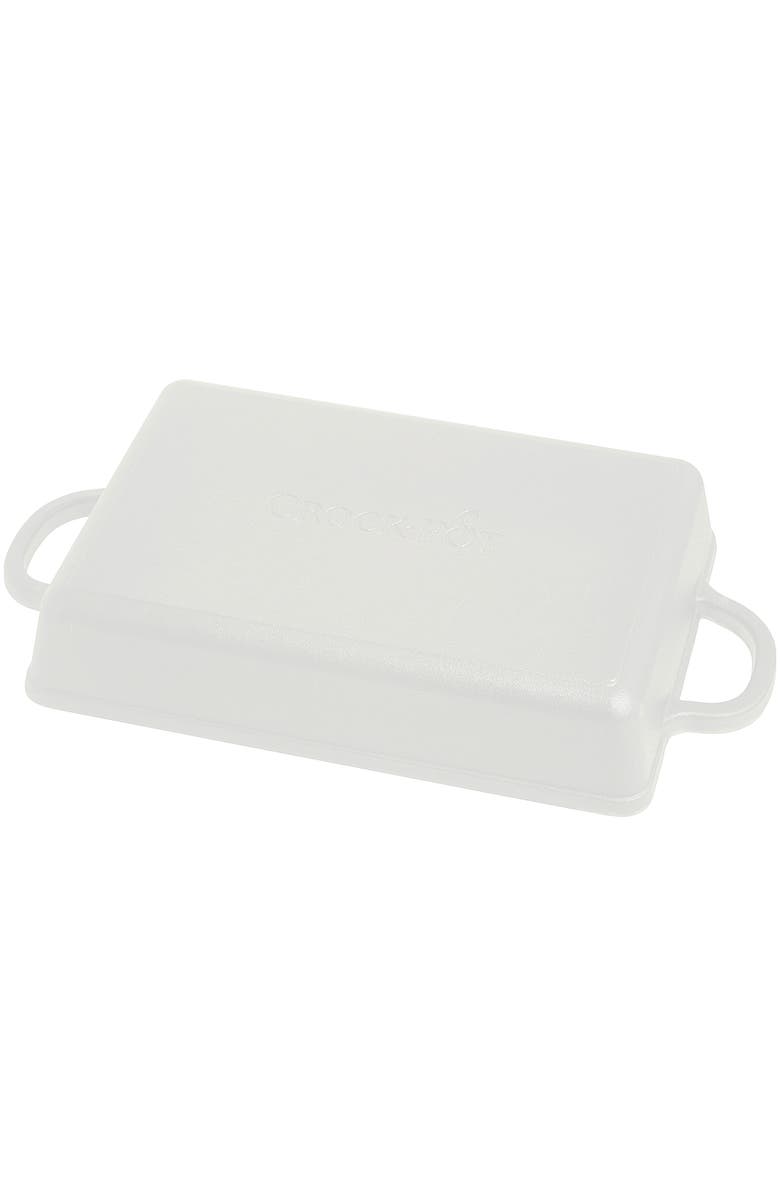 Crock-pot 13 Inch Enameled Cast Iron Lasanga Pan, Alternate, color, White
