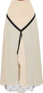 PCFG The Party Edit Slit Lace Panel Maxi Skirt