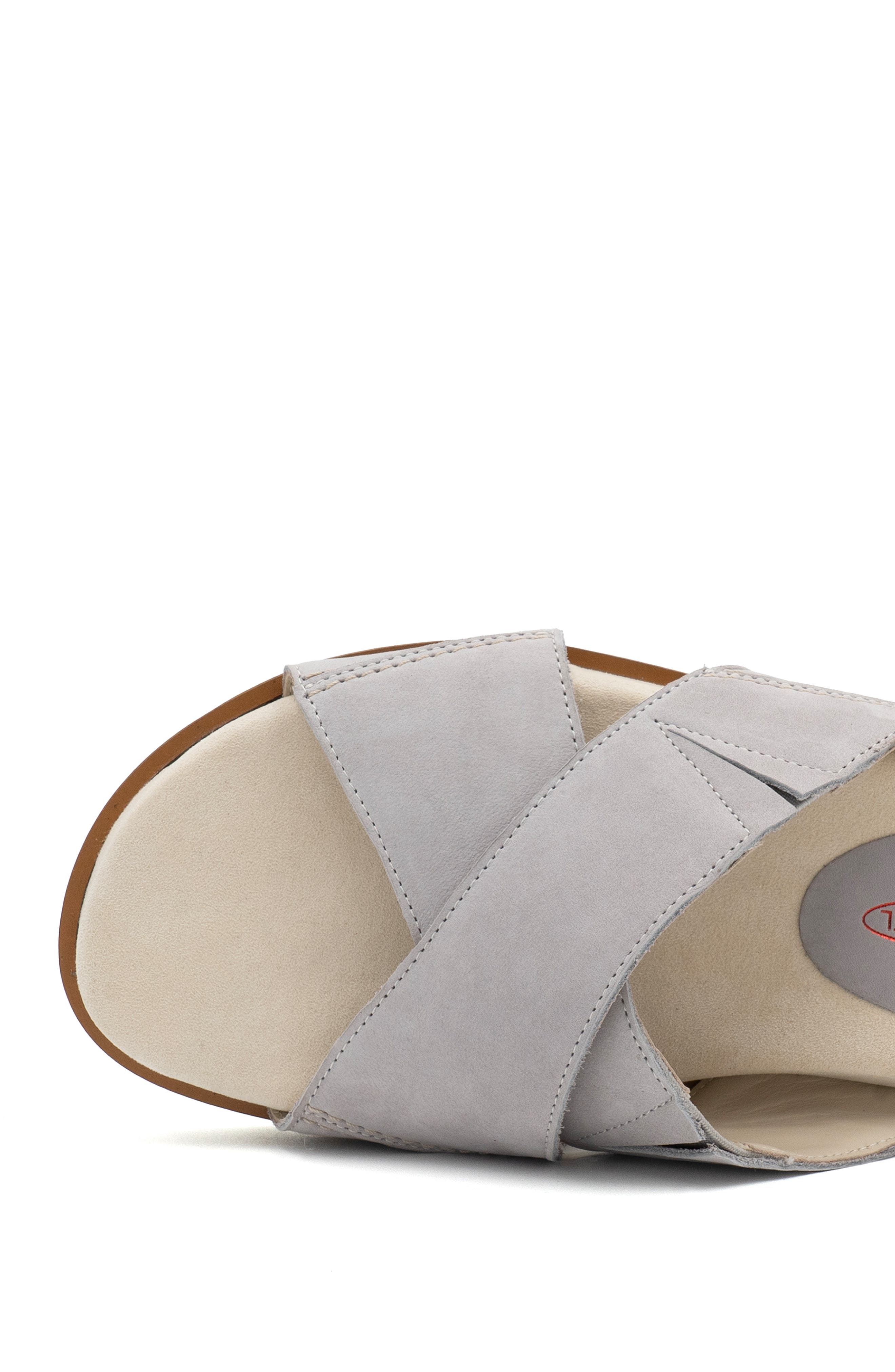 Barolo Platform Slide Sandal, Alternate, color, FOG TIFFANY