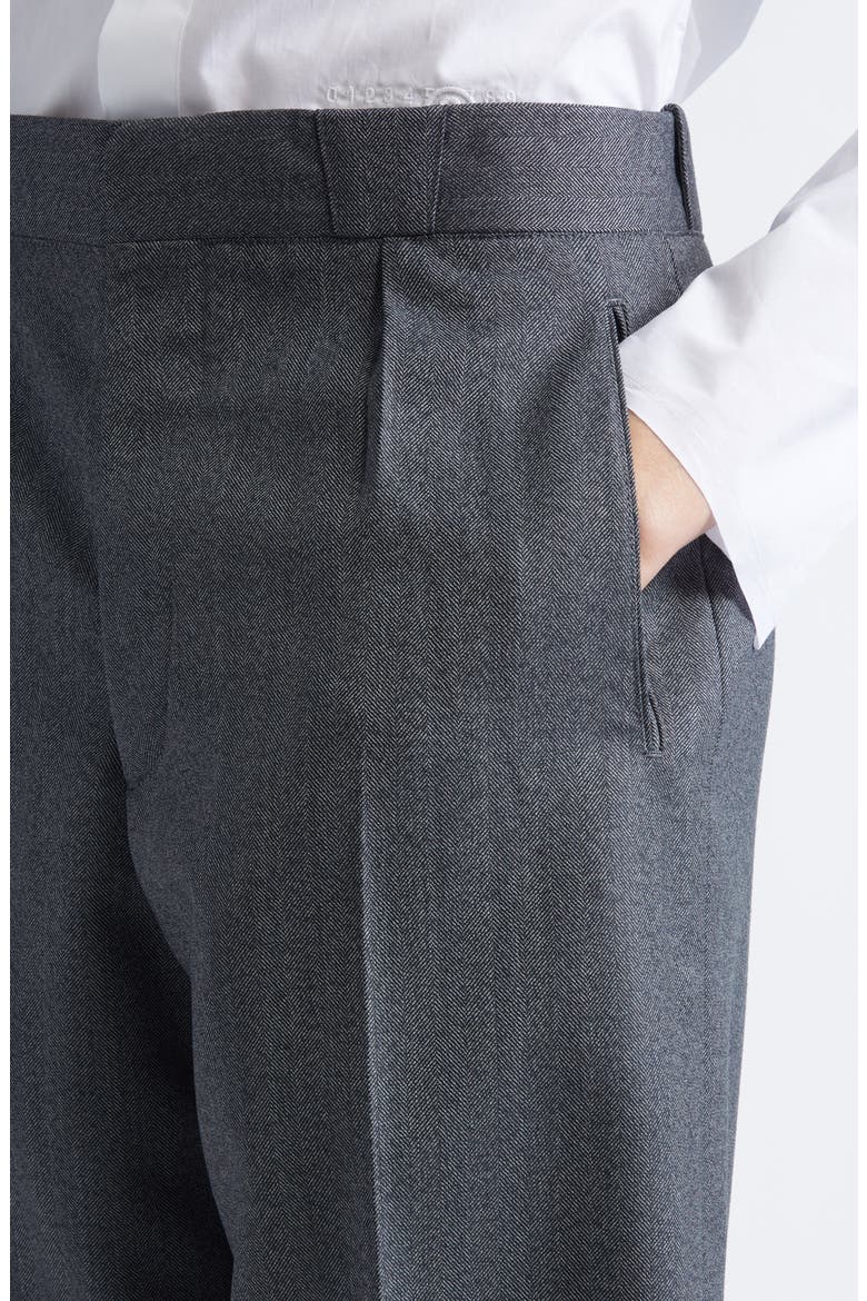 Memory of the Hem Herringbone Straight Leg Pants, Alternate, color, ANTHRACITE