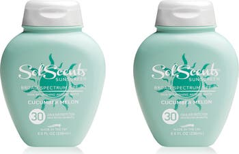 SOLSCENTS Clear Face Sunscreen SPF 30 - Cucumber Melon - Pack of 2 ...