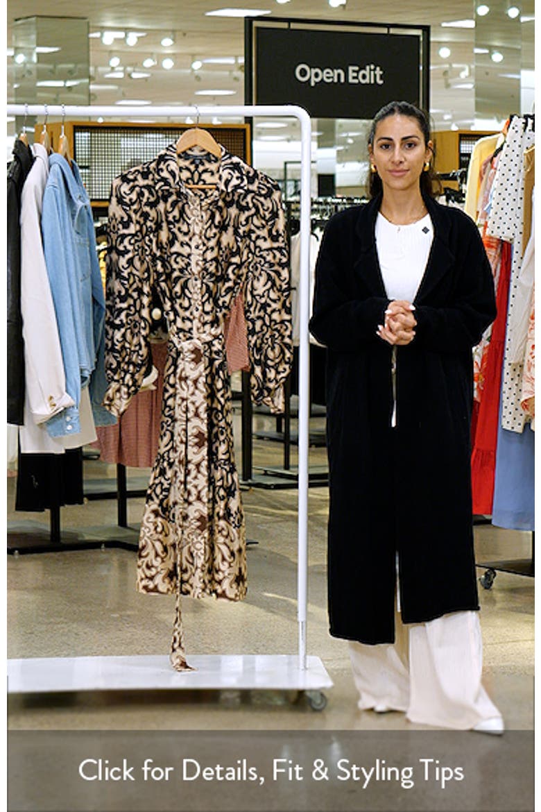 Print Tie Waist Midi Shirtdress video