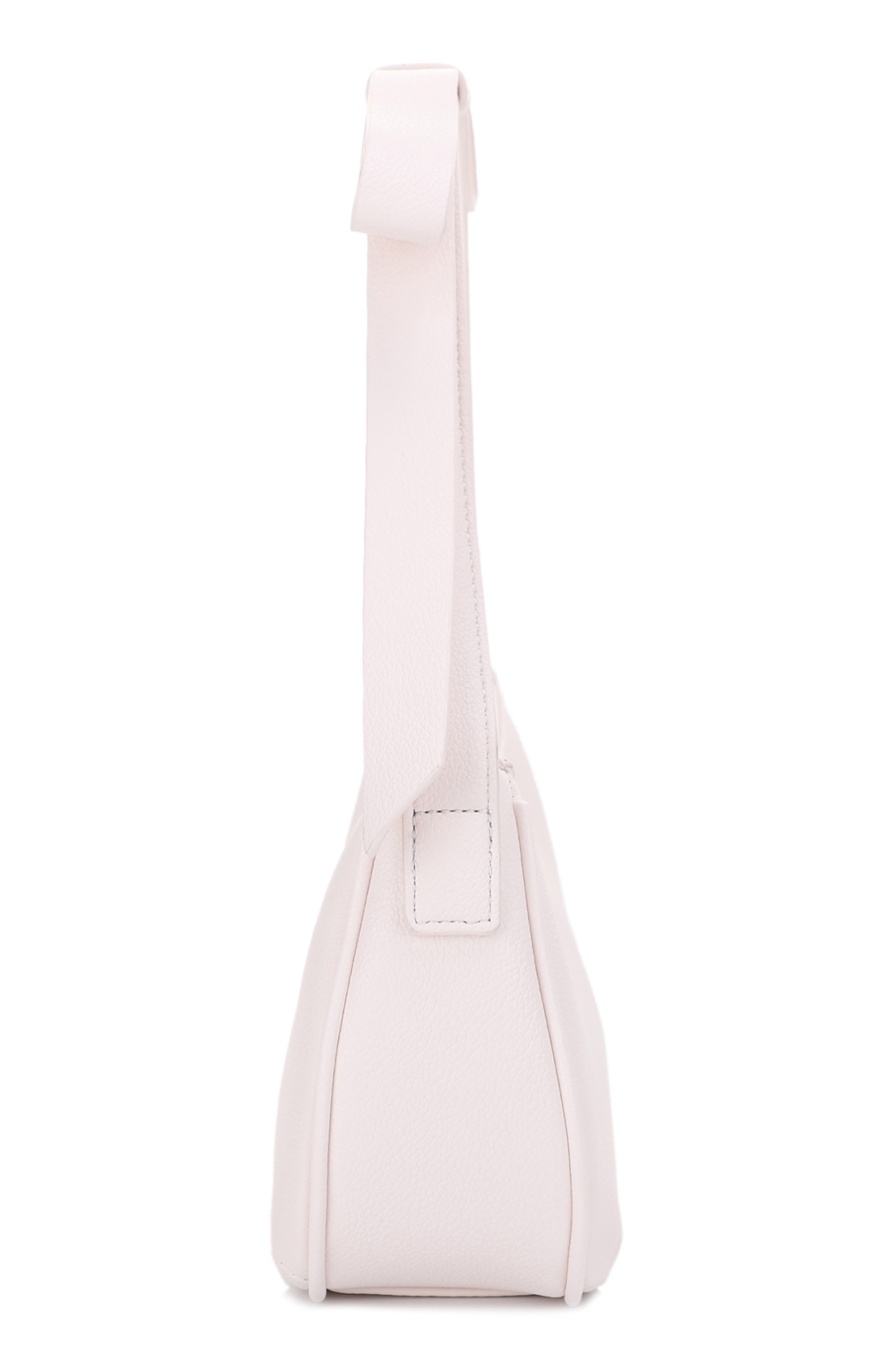 Mali + Lili Marissa Bow Recycled Vegan Leather Shoulder Bag, Alternate, color, Ivory