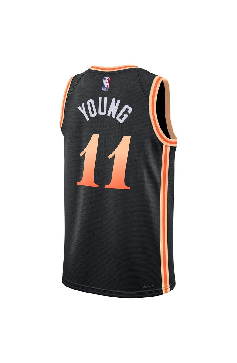 Nike Unisex Nike Trae Young Black Atlanta Hawks 2022/23 Swingman Jersey - City Edition, Alternate, color, 