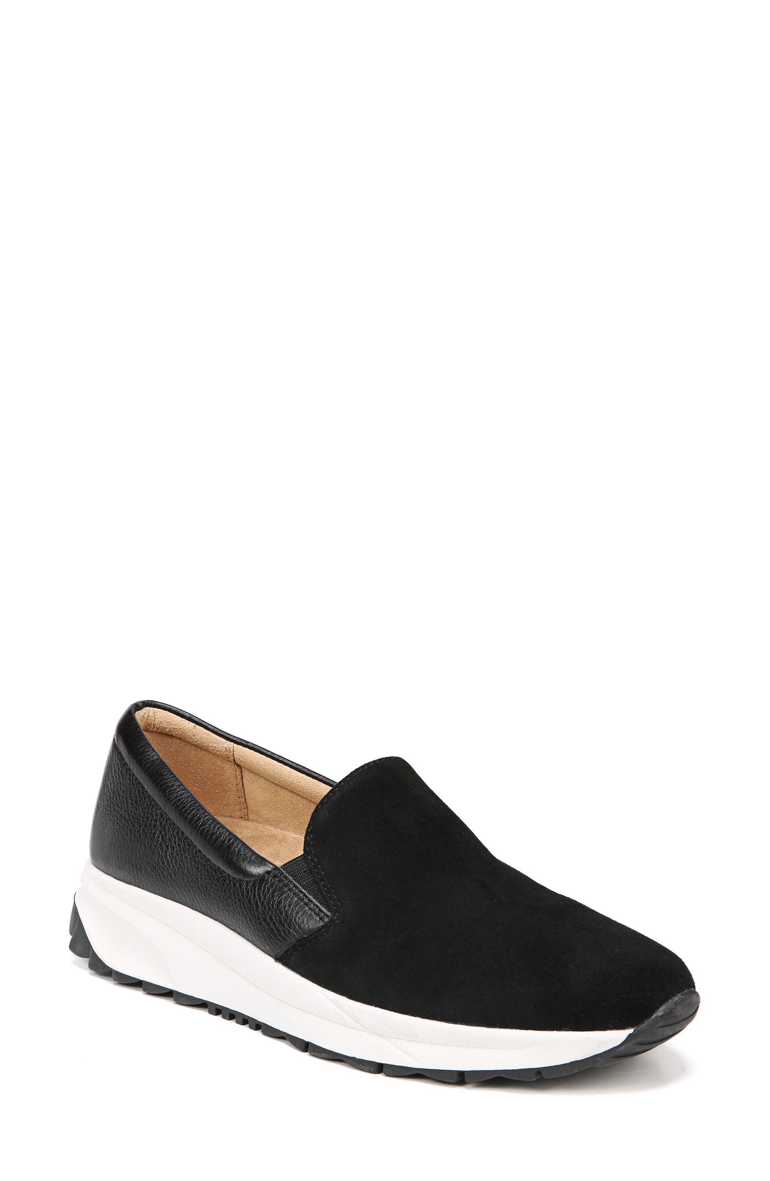 Selah Slip-On Sneaker, Main, color, BLACK SUEDE