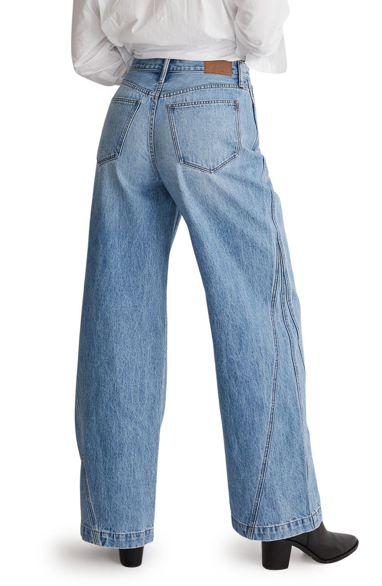 Madewell Superwide Leg Jeans in Parson Wash: Inset Edition, Alternate, color,