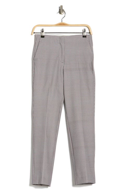 Mini Check Slim Straight Leg Pants