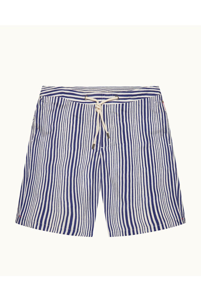 Dane Drawcord Swim Shorts, Main, color, BLUE/WHITE