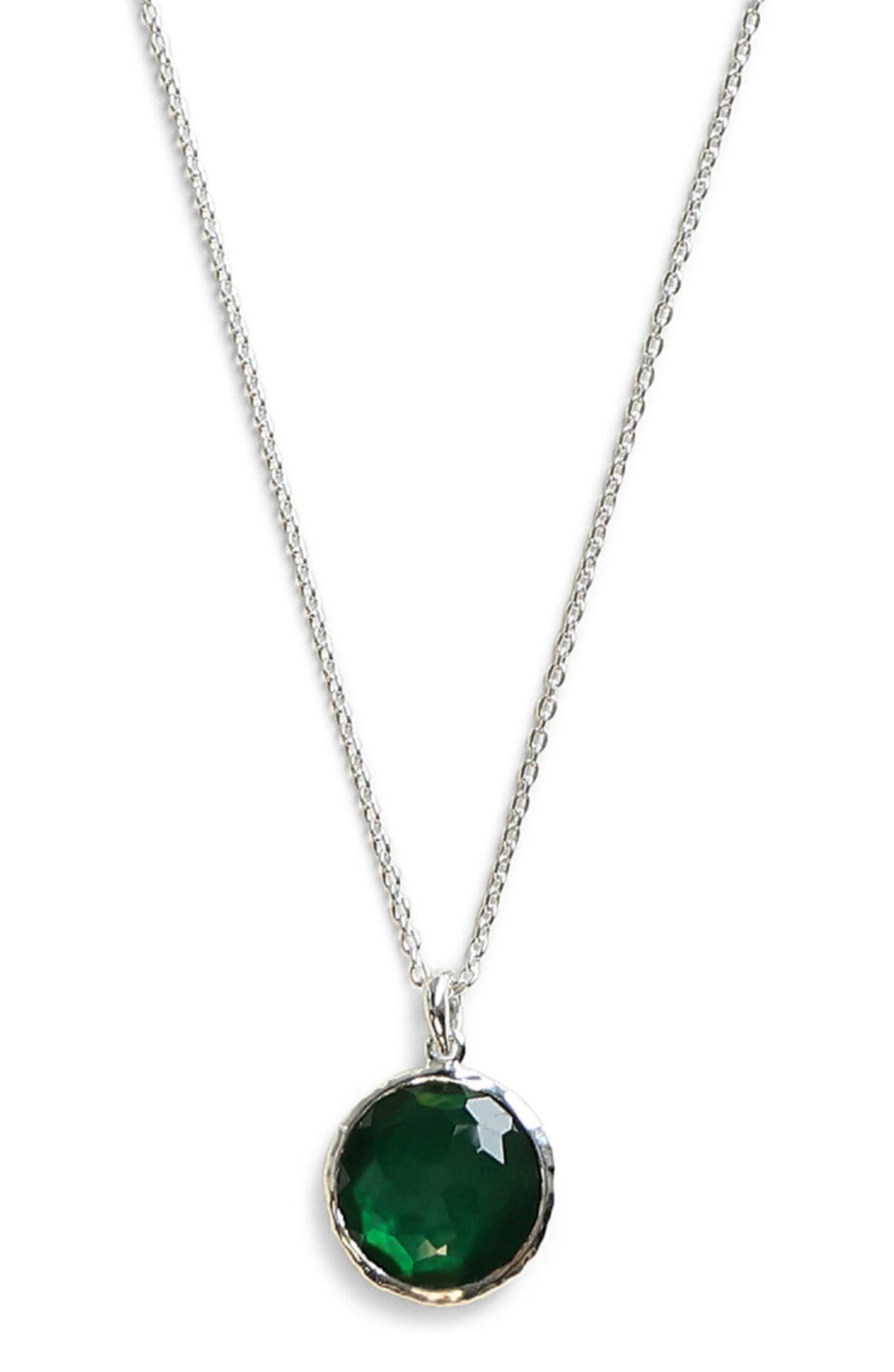 Ippolita Sterling Silver Wonderland Small Round Denim Pendant Necklace