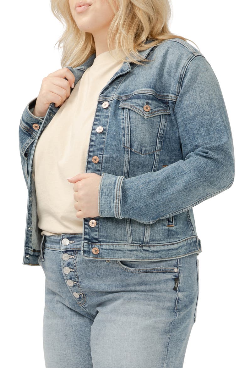 Fitted Denim Jacket, Alternate, color, INDIGO