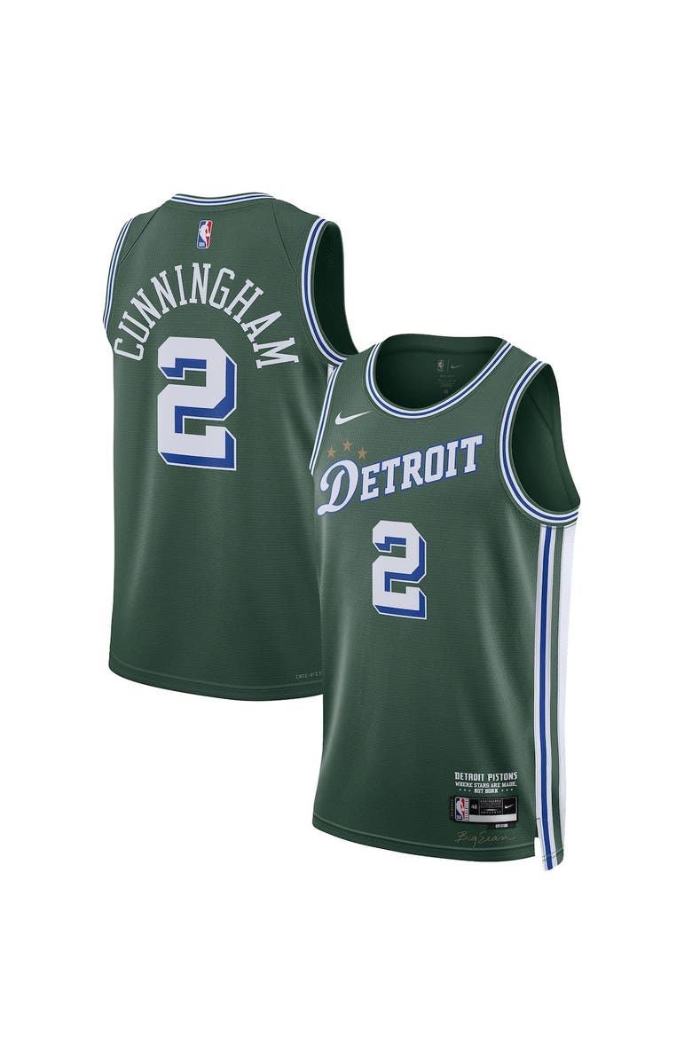 Nike Unisex Nike Cade Cunningham Green Detroit Pistons 2022/23 Swingman Jersey - City Edition, Main, color, 