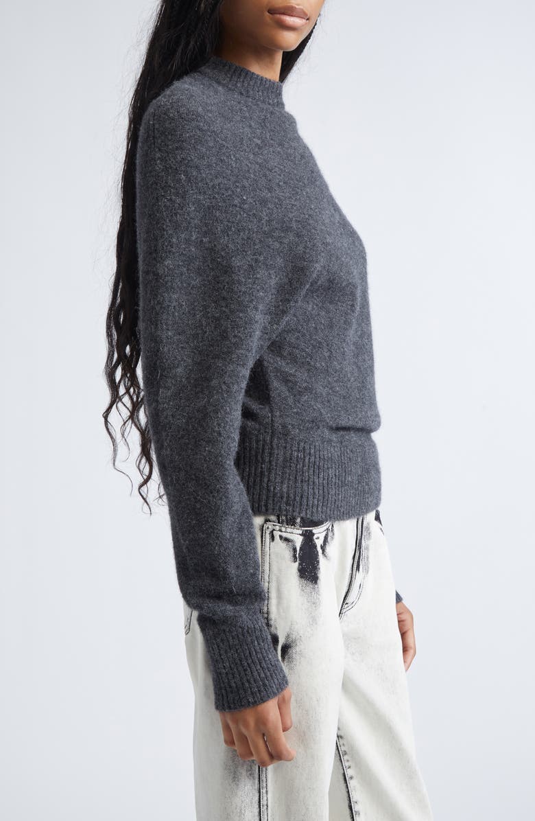 Proenza Schouler Abie Boiled Wool Blend Sweater, Alternate, color, Dark Grey