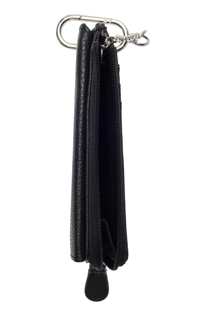 MUNDI SMALL LEATHER GOODS Penny Chain Wallet, Alternate, color, Black