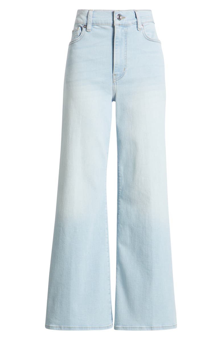 FRAME Le Palazzo High Waist Crop Wide Leg Jeans, Alternate, color, Float