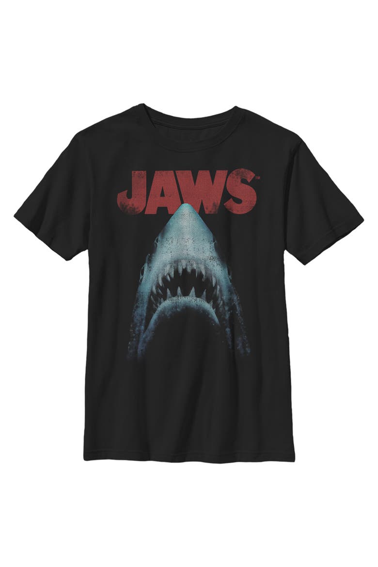 Boy's Jaws Classic Poster  Graphic T-Shirt, Main, color, Black