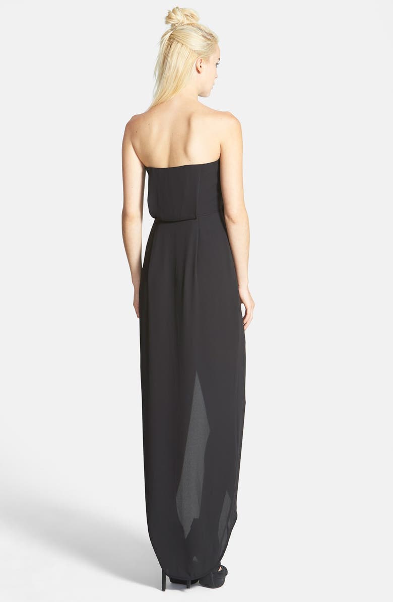 BCBGMAXAZRIA 'Jesse' Georgette Faux Wrap Gown, Alternate, color, 