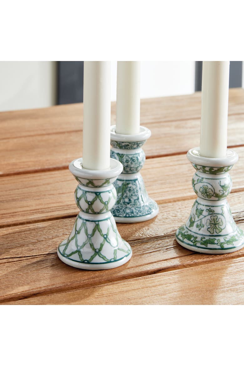 Imperial Mini Taper Candle Holders Set of 4, Alternate, color, Green