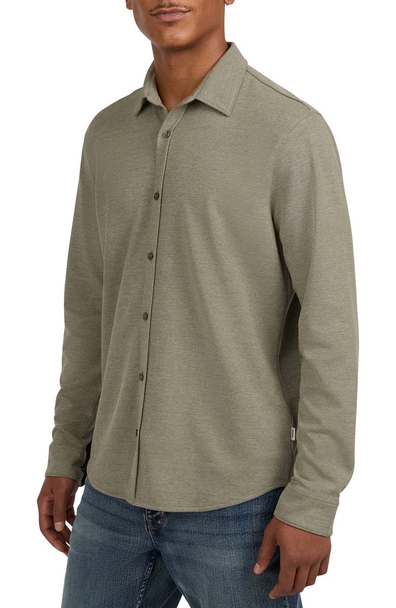 DKNY SPORTSWEAR Metro Long Sleeve Button-Up Shirt, Alternate, color, Olive