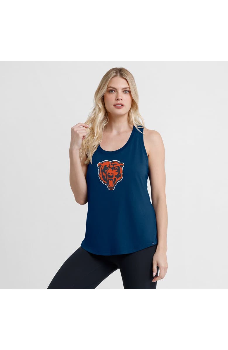 FANATICS Women's Fanatics Navy Chicago Bears Iron Fan Tank Top, Alternate, color, 