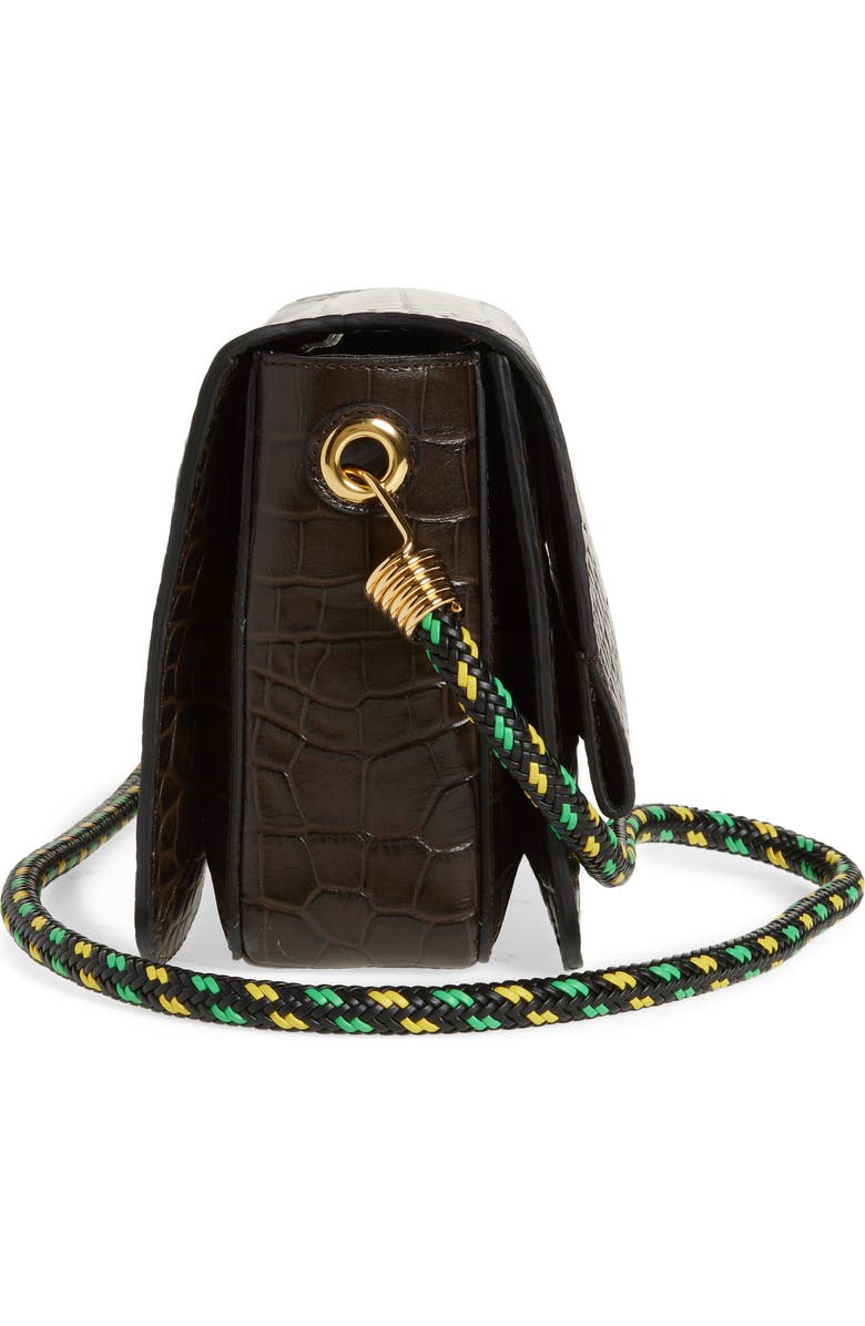 Moschino Braided Cord Leather Shoulder Bag, Alternate, color,