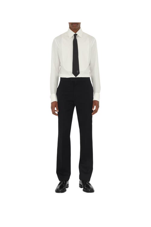 Burberry Wool Tuxedo Trousers In Black