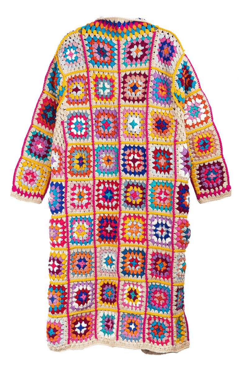 Granny Square Crochet Longline Cardigan