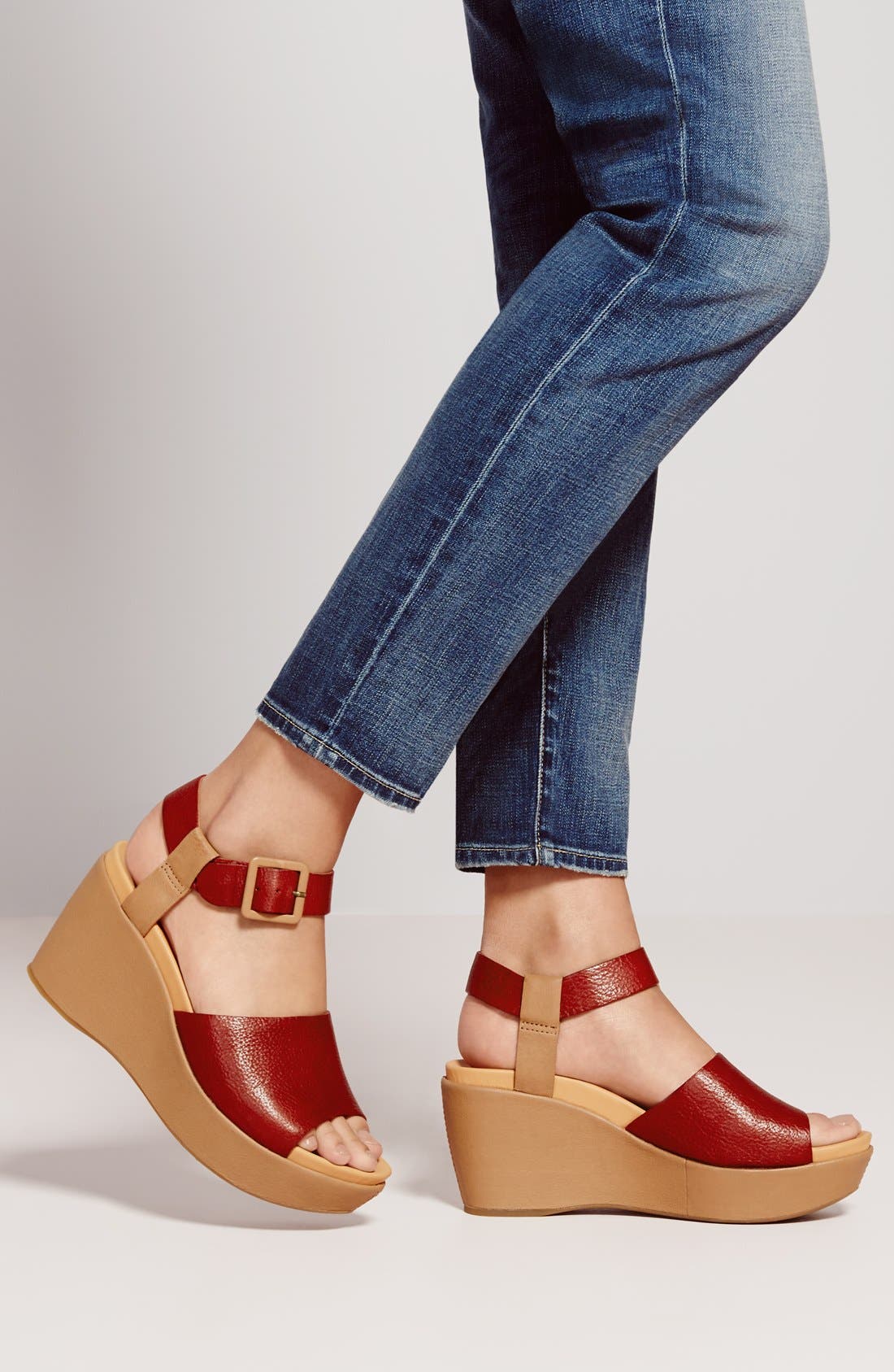 'Keirn' Platform Wedge Sandal, Alternate, color, BLACK