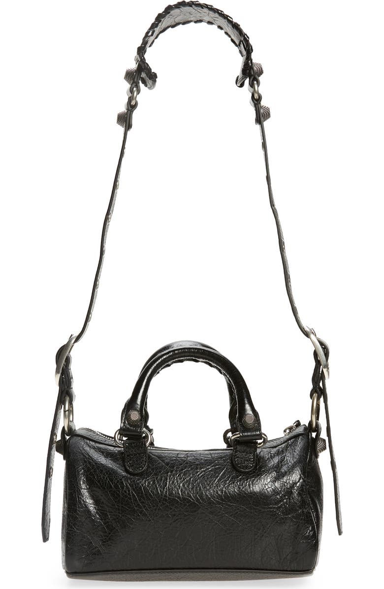 Balenciaga Mini Le Cagole Leather Shoulder Bag, Alternate, color,