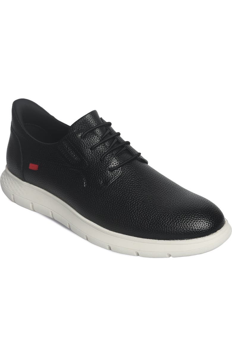 Marc Joseph New York Brooks Hands Free Technology Leather Plain Toe Casual Oxford, Main, color, Black Grainy Leather