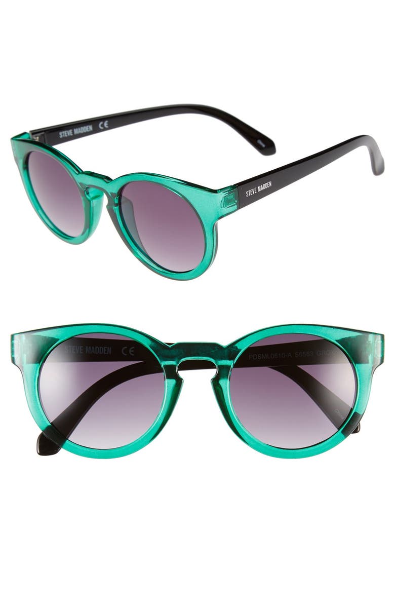 Steve Madden 49mm Retro Sunglasses, Main, color, 